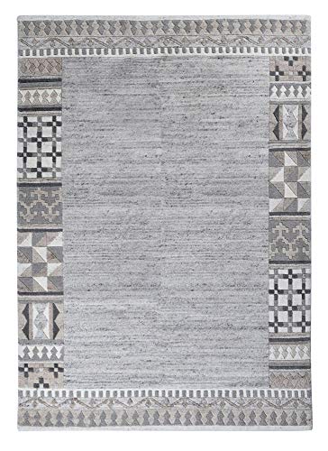 Teppich aus 100% Schurwolle (IWS); handgetuftet | Größe: 120 x 180 cm; Farbe: Natur Grau | THEKO die markenteppiche - Royal Natur von Theko