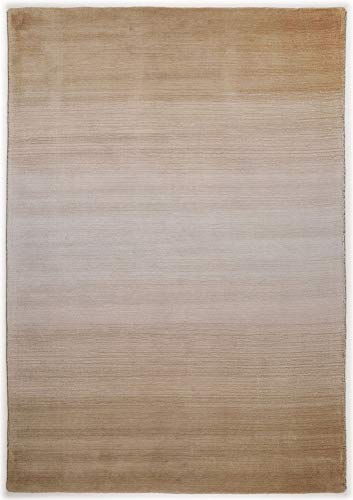 Teppich aus 100% Schurwolle (IWS); handgewebt | Größe: 90 x 160 cm; Farbe: Beige | THEKO die markenteppiche - Wool Comfort von Theko