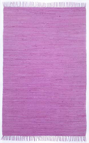 Theko Moderner handgewebter Designer Teppich Farbe Beere Groesse auswaehlen 90 x 160 cm von Theko