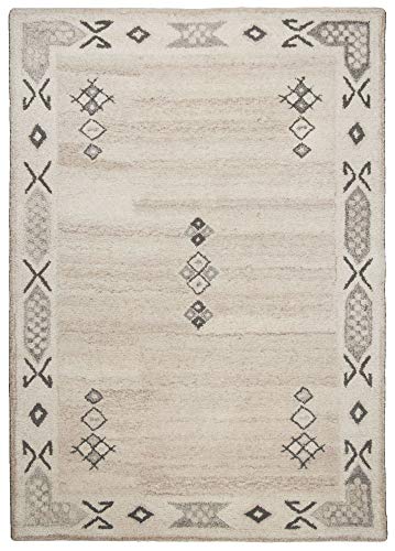 Theko | Teppich Royal Berber aus 100% nachhaltiger Schurwolle | mit Muster | handgetuftet | Farbe: Melange | 190x290 cm von Theko