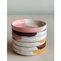 Tiefer Teller - 6Er-Set Farbsprenkel Handgefertigt Keramik Auf Bestellung Gefertigt Tiefer Teller - 6Er-Set Farbsprenkel Handgefertigt Keramik Auf Bestellung Gefertigt von Thelittlefactoryshop