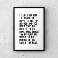 I Sagte A Hip Druck, Kunst Lyrics, Lyrics Prints, Musik Drucke, Hip Hop 90S Schlafzimmer Dekor, Zuhause, Poster, A3 A4 A5 von Thelittleprintshopx