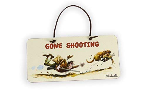 Thelwell Gone Shooting Tür Zeichen Geschenke für People Who Hunt und Schuss von Thelwell