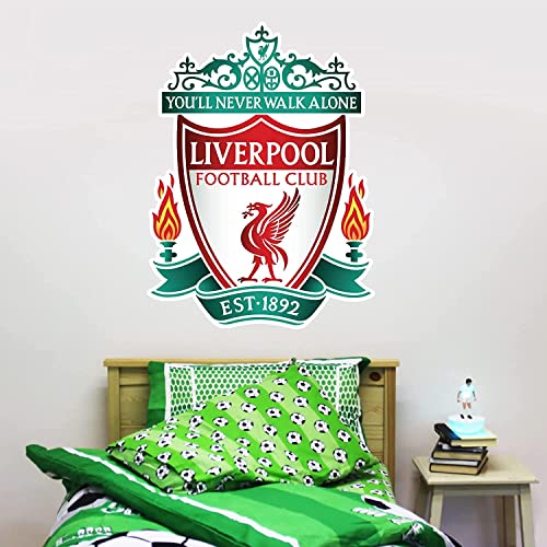 Liverpool FC Wandtattoo Wappen Wandtattoo Fußball Kunst Wandbild + LFC Aufkleber Set (120 cm Höhe x 80 cm Breite) von Themed