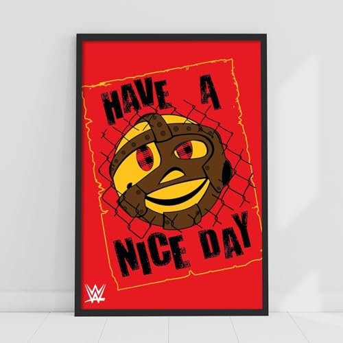 Themed WWE Print – Mankind Have a Nice Day Poster Wrestling Wandkunst (21 cm x 29,7 cm – A4) von Themed