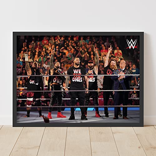 WWE Print – The Bloodline in Ring Poster Wrestling Wandkunst (A4-21 cm x 29,7 cm) von Themed