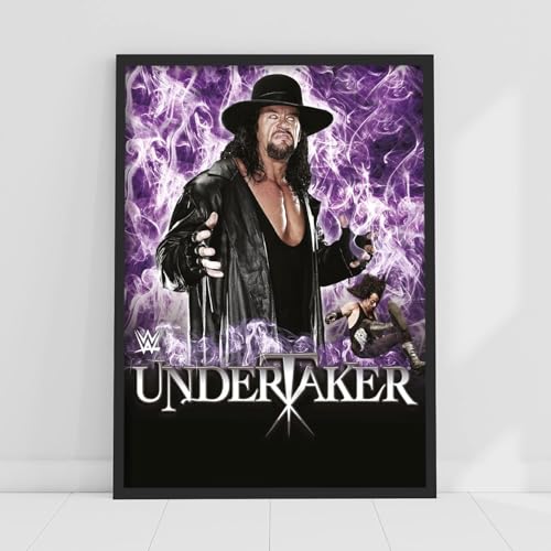 WWE Print The Undertaker Poster mit violetten Flammen, Wrestling, Wandkunst (A4-21 x 29,7 cm) von Themed