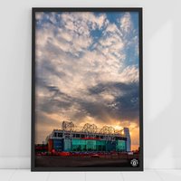 Offizieler Manchester United Druck - Old Trafford Sunset Design von ThemedUK