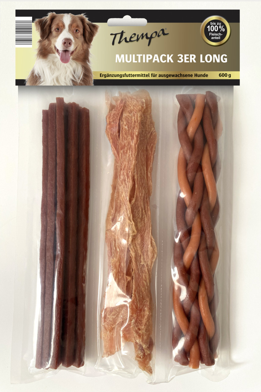 Thempa Hundesnack Multipack 3er Mix aus Kaustangen 600g Thempa Hundesnack Multipack 3er Mix aus Kaustangen 600g von Thempa