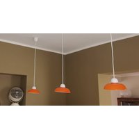 1 Von 4 Vintage Glas Orange Opal Hängelampen/Mid Century Modern Decken Moderne Beleuchtung Space Age Lampe Retro Licht Home Light von ThenandnowByJovana