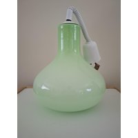 Vintage Opalglas Pendellampe 70Er Jahre/Mid Century Beleuchtung Retro Space Age Leuchte von ThenandnowByJovana