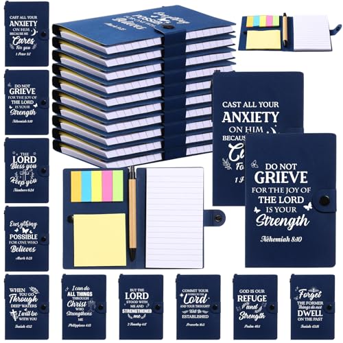 Thenshop 20 Sets christliches Geschenk-Set mit Notizbüchern und Bibelvers-Stiften, inspirierender, religiöser Kugelschreiber und Haftnotizen für Frauen, Kirche, Sonntagsschule, Weihnachten, VBS (blau) Thenshop 20 Sets christliches Geschenk-Set mit Notizbüchern und Bibelvers-Stiften, inspirierender, religiöser Kugelschreiber und Haftnotizen für Frauen, Kirche, Sonntagsschule, Weihnachten, VBS (blau) von Thenshop