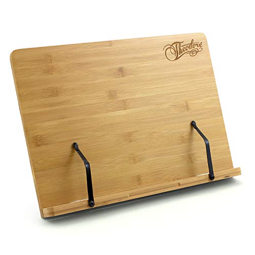 Theodore MUS53-BK Bambus Tischplatte Buchstütze Notenständer verstellbar mit Seitenhalterungen, 390 x 280 mm Theodore MUS53-BK Bambus Tischplatte Buchstütze Notenständer verstellbar mit Seitenhalterungen, 390 x 280 mm von Theodore