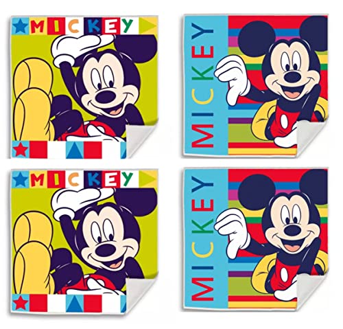 Theonoi Set Kinder Zauberhandtuch - magisches Handtuch - Magic Handtücher ideal als Gastgeschenk Kindergeburtstag (4 x Mickey) von Theonoi
