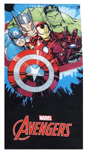 Theonoi Kinder Handtuch Badetuch Strandtuch Duschtuch für Mädchen und Jungen 100% Baumwolle 70x140 cm (Avengers) von Theonoi