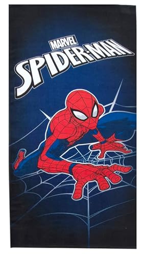 Theonoi Kinder Handtuch Badetuch Strandtuch Duschtuch für Mädchen und Jungen 100% Baumwolle 70x140 cm (Spiderman High) von Theonoi