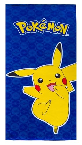 Theonoi Kinder - Handtuch Saunatuch Strandtuch Duschtuch Badetuch - 70 x 140 cm -Geschenk Jungen Mikrofaser (Pokemon Voltage) von Theonoi