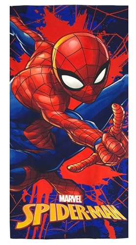 Theonoi Kinder Handtuch Strandlaken Strandtuch Duschtuch Badetuch 70x140 Mikrofaser (Spiderman DarkWeb) von Theonoi