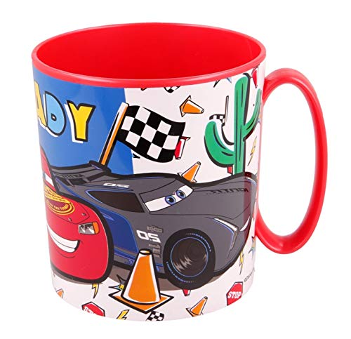 Theonoi Kunststoffbecher Tasse 350 ml wählbar: Cars Becher aus Kunststoff BPA frei Mikrowelle geeignet Geschenk Jungen (Cars) von Theonoi