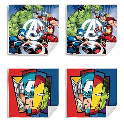 Theonoi Set Kinder Zauberhandtuch - magisches Handtuch - Magic Handtücher ideal als Gastgeschenk Kindergeburtstag (4 x Avengers) von Theonoi