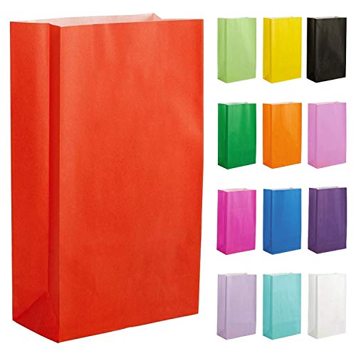 Thepaperbagstore 20 Papiertüten für Partys und Geschenke - Rot - 140x245x70mm von Thepaperbagstore