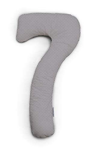 Theraline my7 Ersatzbezug für Seitenschläferkissen, Bezug aus 100% Baumwolle, Farbe: Punkte Grau von Theraline