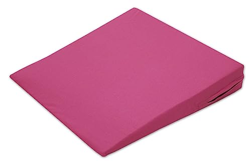 Theraline Sitzkeilkissen orthopädisch für Bürostuhl aus hochwertigem Schaumstoff, ergonomischer Sitzkeil für Auto, Keilkissen mit abnehmbarem Bezug, pink, 100% Baumwolle, waschbar bei 60°C von Theraline