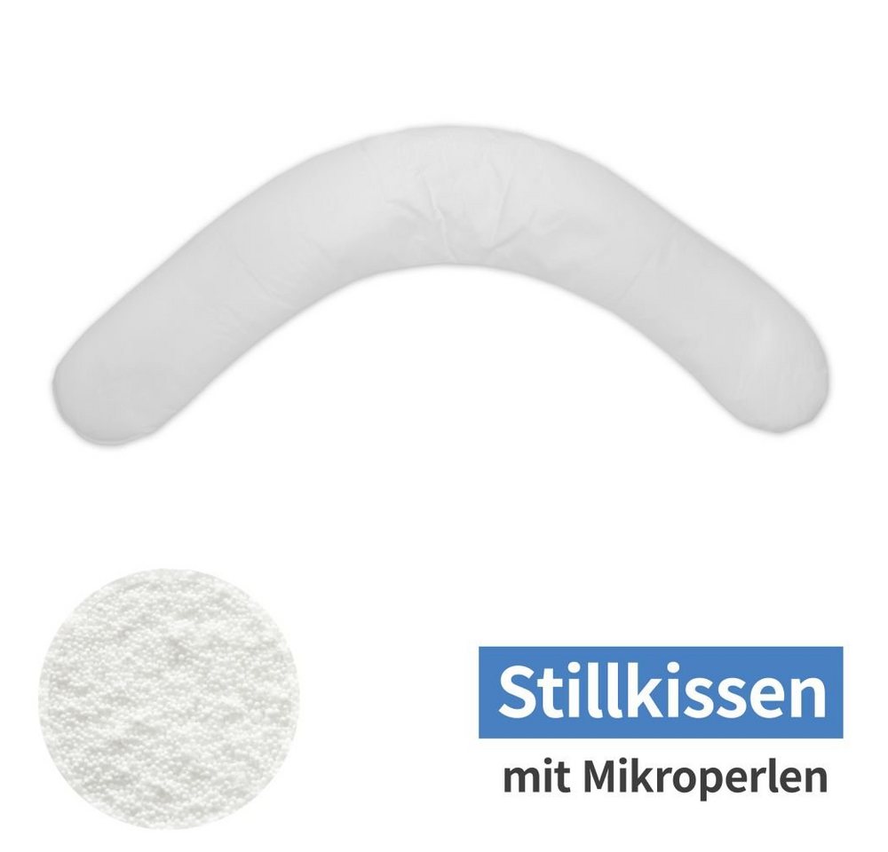 Theraline Stillkissen Das Komfort - ohne Bezug, Lagerungskissen / Schwangerschaftskissen 180 cm, Füllung: Mikroperlen von Theraline