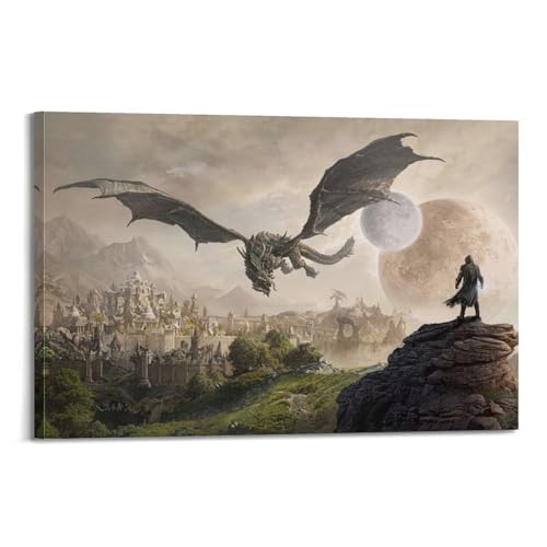 Poster "The Elder Scrolls", dekoratives Gemälde, Leinwand, Wandposter und Kunstdruck, moderne Familienschlafzimmer-Dekoration, Poster, 40 x 60 cm von Therapi