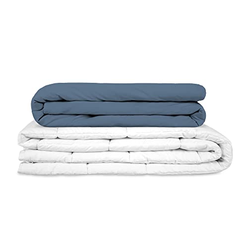 TherapieDecken - Basic Gravity Gewichtsdecke für Erwachsene Weighted Blanket Schwere Decke Für besseren Schlaf, Blau, Größe: 150x200 cm 10 kg von TherapieDecken