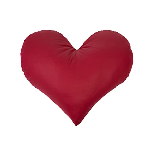TherapieWelt Herzkissen Kuschelkissen Geschenk zum Valentinstag Dekokissen Schmusekissen Herzform EIN Geschenk für Frau und Mann Zierkissen Rot Größe 100 cm von TherapieWelt
