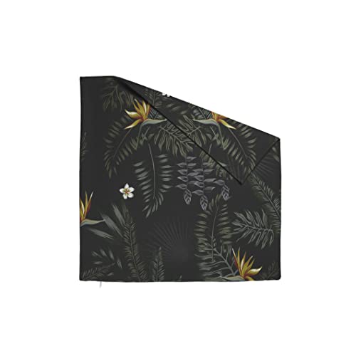 TherapieWelt Kopfkissenbezug Kissenbezug zum Kissen ohne Füllung - Baumwolle Bezug mit Reißverschluss für Erwachsene zum Schlafzimmer 40x40cm exotisch Blätter Blumen grün schwarz von TherapieWelt