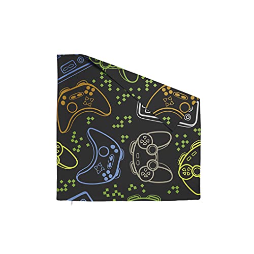 TherapieWelt Kopfkissenbezug Kissenbezug zum Kissen ohne Füllung - Baumwolle Bezug mit Reißverschluss für Erwachsene zum Schlafzimmer 40x60cm Playstation-Spiel Mehrfarbig schwarz von TherapieWelt