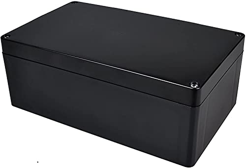 Therlan Elektronik Anschlussdose IP65, Groß Abzweigdose Wasserdicht Verteilerdose Aufputz, ABS Projekt Box Kunststoff Gehäuse Anschlusskasten Elektro Aufputzdose (200 * 120 * 75mm, Schwarz) von Therlan