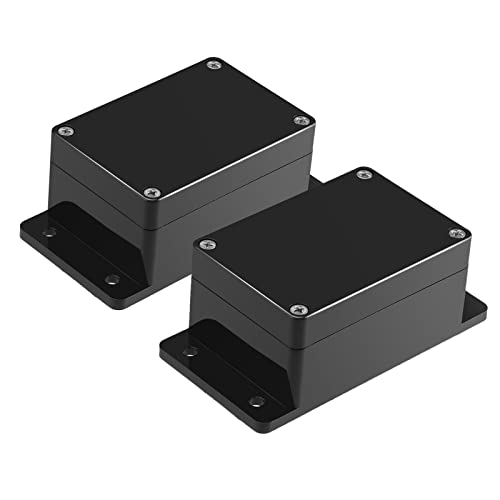 Therlan Abzweigdose Schwarz Wasserdicht IP65, 2 Stück Elektronik Gehäuse ABS Kunststoffgehäuse Anschlussdose IP65 Abzweigdose Klein Schwarz Verteilerdose außen Wasserdicht(100 * 68 * 50mm) von Therlan