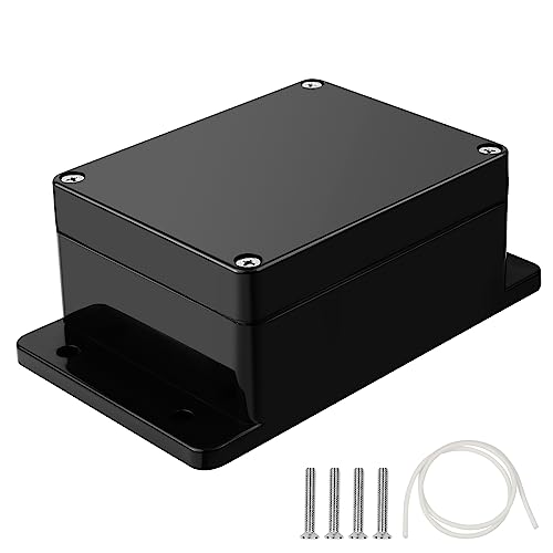 Therlan Abzweigdose Schwarz Wasserdichtes IP65, Klein Anschlussdose ABS Gehäuse Elektronik Abzweigkasten Verteilerdose IP65 Kunststoffgehäuse Schwarz Verteilerdose Außen Wasserdicht 115 * 90 * 55 mm von Therlan
