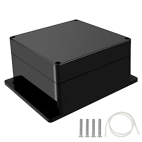 Therlan Abzweigdose Schwarz Wasserdichtes, Anschlussdose IP65 Verteilerdose Schwarz, ABS Abzweigkasten Kunststoffgehäuse Elektronik Gehäuse Verteilerdose Außen Wasserdicht 160 * 160 * 90mm von Therlan