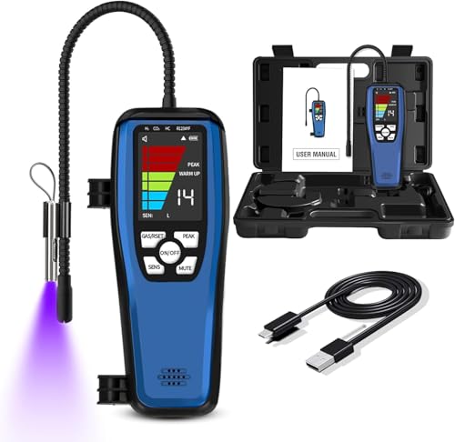 Kältemittel Lecksuchgerät, ALD-200 Freon Lecksuchgerät, batteriebetrieben, Freon-Sniffer, Halogen Detektor für R134A, R410A, R22, R1234YF, R600a, R290, FCKW, HFCKW, HFKW, HCs, HFO Kältemittel Lecksuchgerät, ALD-200 Freon Lecksuchgerät, batteriebetrieben, Freon-Sniffer, Halogen Detektor für R134A, R410A, R22, R1234YF, R600a, R290, FCKW, HFCKW, HFKW, HCs, HFO von Therm La Mode