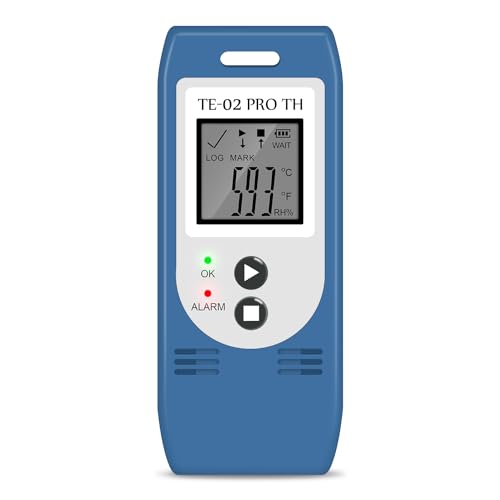 ThermElc TE-02 PRO TH Datenlogger Temperatur Luftfeuchtigkeit automatisc CSV und PDF Berichten, Vergleich von Daten, Überwachung von Kühl und Tiefkühllagern mit Kalibrierzertifikat-Temperatur Logger ThermElc TE-02 PRO TH Datenlogger Temperatur Luftfeuchtigkeit automatisc CSV und PDF Berichten, Vergleich von Daten, Überwachung von Kühl und Tiefkühllagern mit Kalibrierzertifikat-Temperatur Logger von Therm La Mode