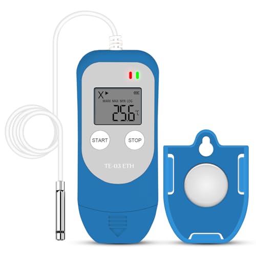 ThermElc TE-03 ETH Temperatur Datenlogger hochpräziser digitaler Sonde, Temperatur Luftfeuchtigkeits Datenlogger Genauigkeit bis zu ±0,3 °C, automatischer PDF-CSV-Bericht, LED-Warnlicht ThermElc TE-03 ETH Temperatur Datenlogger hochpräziser digitaler Sonde, Temperatur Luftfeuchtigkeits Datenlogger Genauigkeit bis zu ±0,3 °C, automatischer PDF-CSV-Bericht, LED-Warnlicht von Therm La Mode