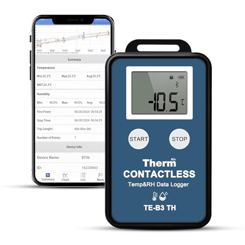 ThermElc TE-B3 TH Kabelloser Temperatur Feuchtigkeits Datenlogger mit LCD-Display, ±0,3℃ Genauigkeit, automatischem PDF-CSV-Bericht, Vergleich von Daten mehrerer Geräte ThermElc TE-B3 TH Kabelloser Temperatur Feuchtigkeits Datenlogger mit LCD-Display, ±0,3℃ Genauigkeit, automatischem PDF-CSV-Bericht, Vergleich von Daten mehrerer Geräte von Therm La Mode
