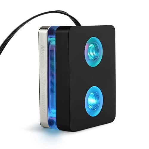 Thermal Grizzly AM5 Mycro Direct-Die RGB - Wasserkühler für AMDs Ryzen-7000-Prozessoren- Ersetzt den Socket-Aktivierungsmechanismus - CNC bearbeitete POM Abeckung - G1/4-Zoll-Anschlüsse von Thermal Grizzly