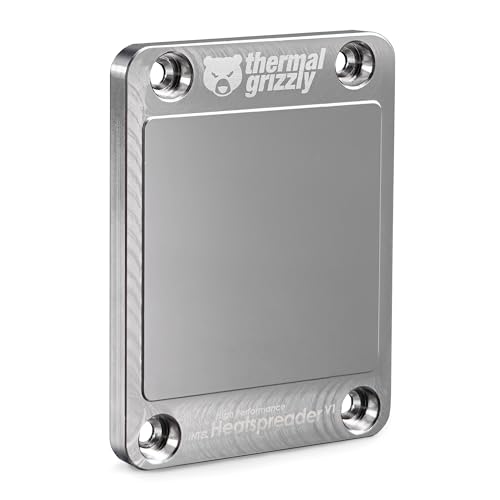 Thermal Grizzly Intel Heatspreader V1 - Hochleistungs-Heatspreader für Intel CPUs - Diamantgefräste & vernickelte Präzisionsoberfläche - Made in Germany von Thermal Grizzly