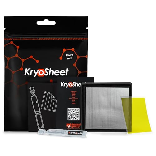 Thermal Grizzly KryoSheet (75 x 72 x 0,2 mm) – Ultrahohe Wärmeleitfähigkeit Graphene Thermal Pad – Perfekte Alternative für Wärmeleitpaste auf AMD EPYC CPUs – Hergestellt in Schweden von Thermal Grizzly