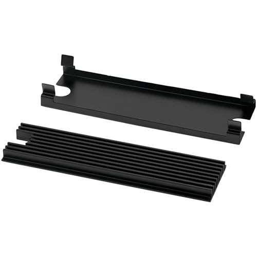 Thermal Grizzly - NVMe M.2 SSD-Kühler - Inklusive 2x passender Minus Pad 8 Thermal Pads - Kompatibel mit vielen Herstellern - SSD Kühlkörper - schwarzes Aluminium von Thermal Grizzly