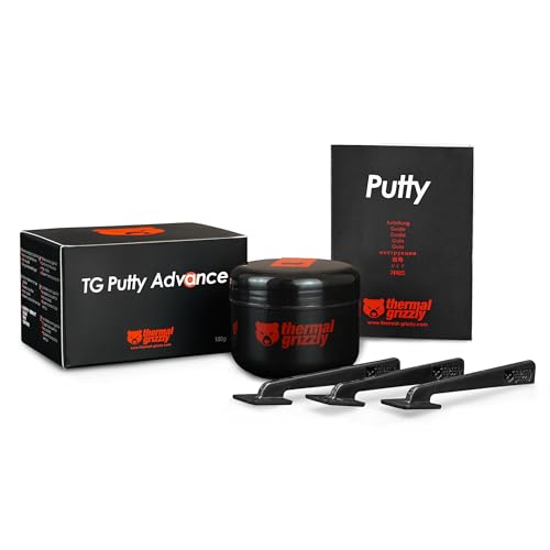 Thermal Grizzly TG Putty Advance – 100 Gramm – elektrisch nicht leitender Thermokitt für GPU-Modding und Wärmeleitpad-Ersatz von Thermal Grizzly