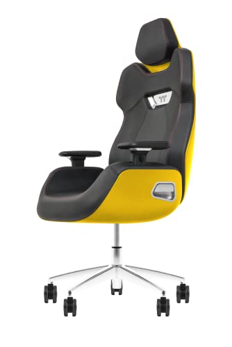 Thermaltake Argent Gaming-Stuhl, Leather, Yellow, One Size von Thermaltake