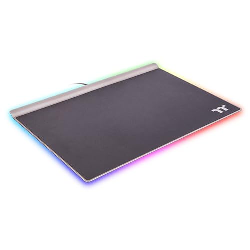 Thermaltake Argent MP1 RGB Gaming Mousepad | 359 mm x 254 mm | Aluminium-Grundplatte | rutschfest | anpassbare Lichteffekte von Thermaltake