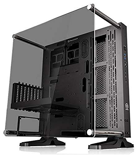 Thermaltake Core P3 ATX Panzerglas Gaming Computer Gehäuse Chassis, Open Frame Panorama-Sicht, Glas Wandhalterung, Riser Kabel inklusive, Black Edition, CA-1G4-00M1WN-06 von Thermaltake