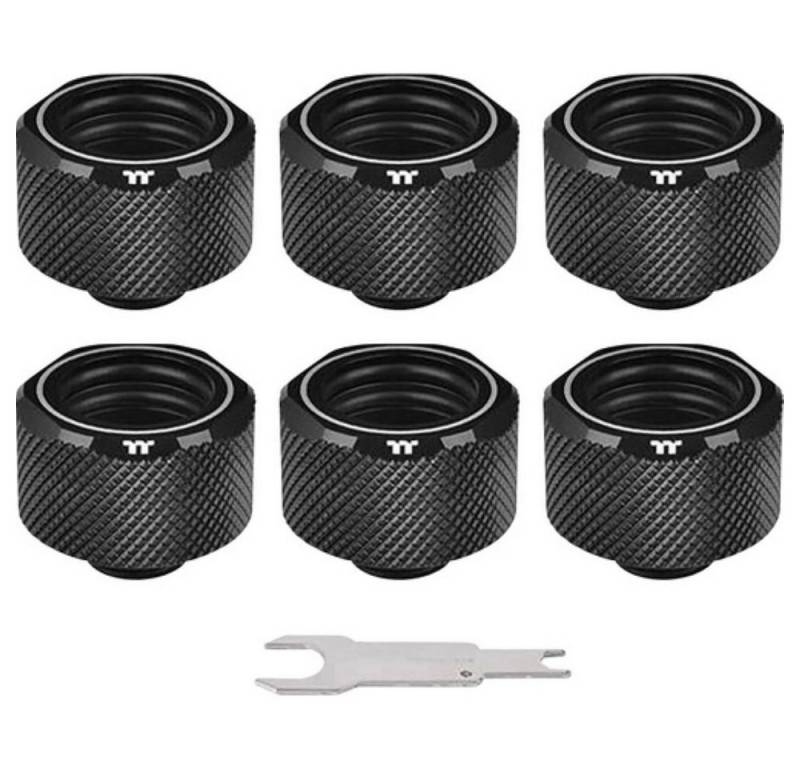 Thermaltake Gewindeadapter Pacific C-PRO G1/4 PETG Tube 16 mm – Verbindung - 6 Stück - schwarz Thermaltake Gewindeadapter Pacific C-PRO G1/4 PETG Tube 16 mm – Verbindung - 6 Stück - schwarz von Thermaltake